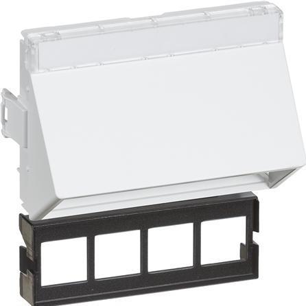 Produktbild LK Datenbuchse CLICLINE® T8für 4 Actassi®-SteckerFarbe: weiss