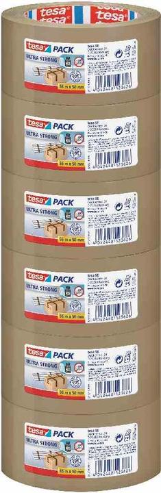 Actual product image tesa tesapack ULTRA STRONG Parcel Tape - PVC packing tape for tight packing and secure bundling (50 mm)