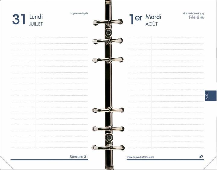 Produktbild Quo Vadis Timer 17 1T/S Inhalt FR 2021 QV252004 09/09, 1W/2S, 10x17cm (A6, Französisch)