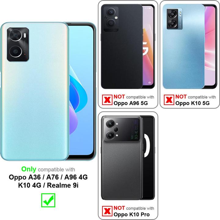 Actual product image Cadorabo Case for Oppo A36 / A76 / A96 4G / K10 4G / Realme 9i with belt clip (Realme 9i, Oppo A76, Oppo A36, Samsung Galaxy S10)
