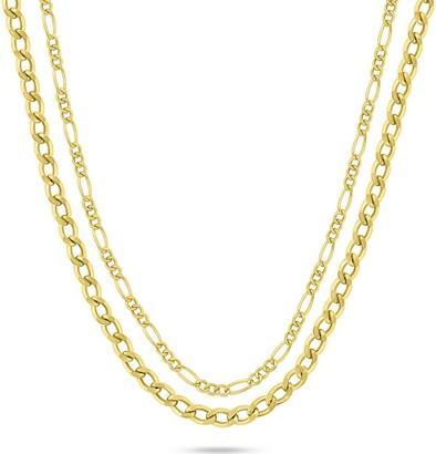 Brilio Silver - Fine Double Gold Plated Necklace NCL142Y