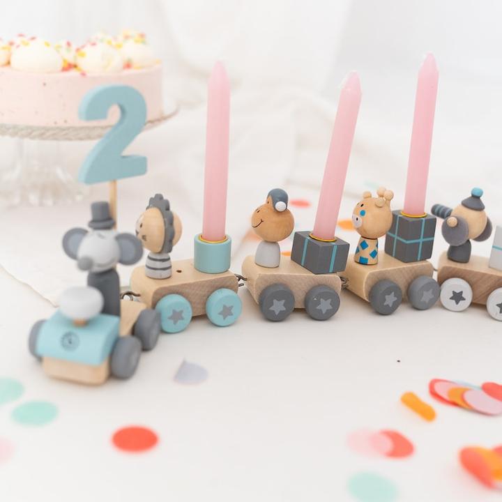 Image du produit Activity Board Train d'anniversaire, cadeau de naissance, train d'anniversaire bougie, train d'anniversaire avec