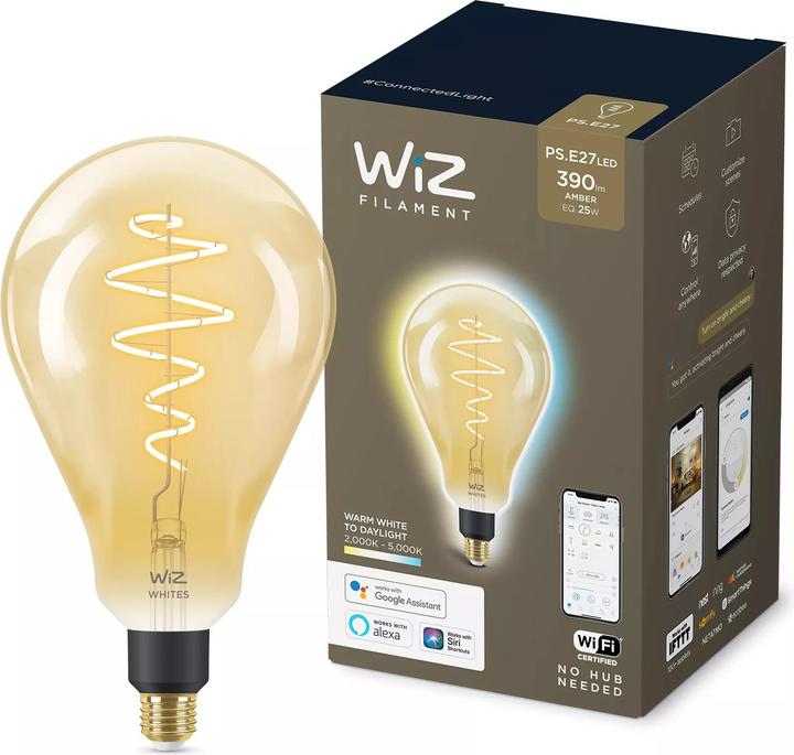 Produktbild WiZ Vintage Filament (E27, 6.50 W, 390 lm, 1 x, E)