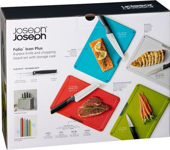 Produktbild Joseph Joseph Messer- und Schneidebrettset Folio Icon Plus 8tlg.
