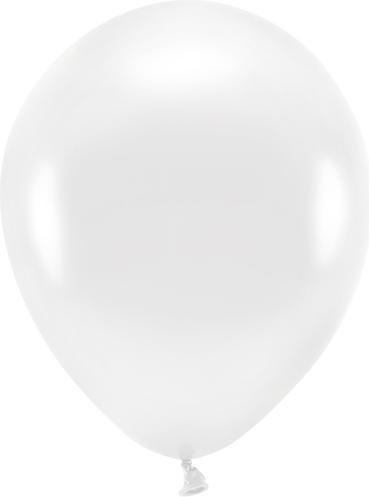 Produktbild Partydeco Eco Ballons Weiss metallic (10 x)