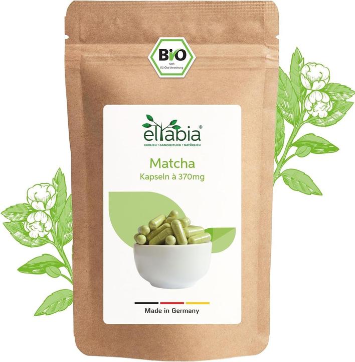 Produktbild Eltabia Bio Matcha Grüntee Extrakt Kapseln | 100% rein ohne Zusatzstoffe (200 Stück, Kapseln)