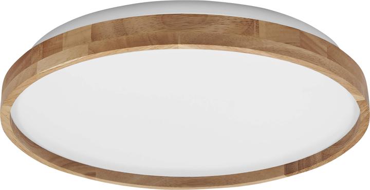 Image du produit Ledvance Plafonnier LED 4099854283604, avec anneau en bois, intensité lumineuse variable, 3000K (2600 lm)