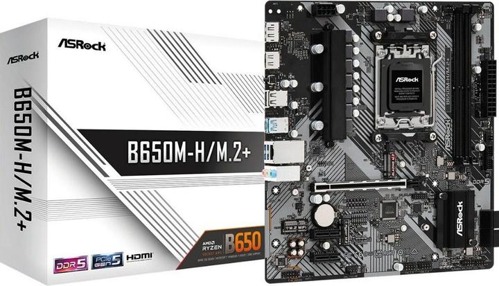 Actual product image AsRock B650M-H/M.2+ (AM5, AMD B650, mATX)