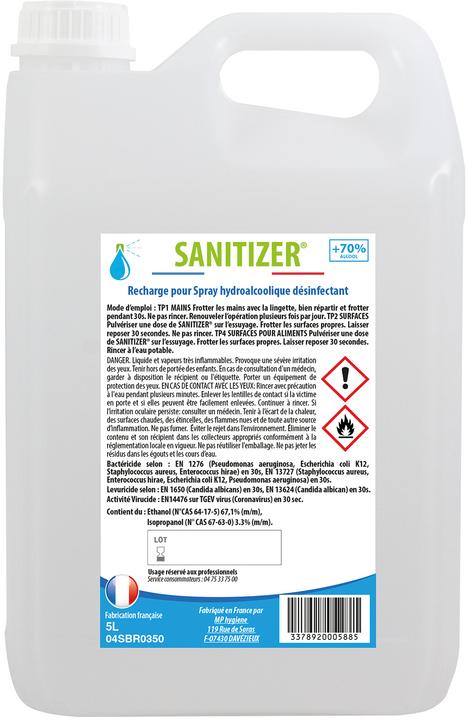 Sanitizer Nachfüllbidon für Flächendesinfektion Spray (5000 ml)