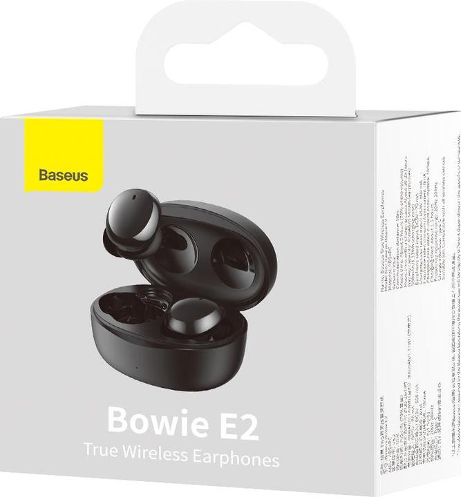 Actual product image Baseus Bowie E2 TWS earphones (black) (5 h, Wireless)