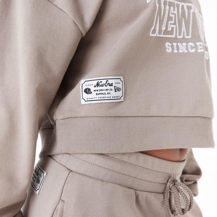 Produktbild New Era Ladies Cropped Fleece Hoody ash brown - XL (XL)