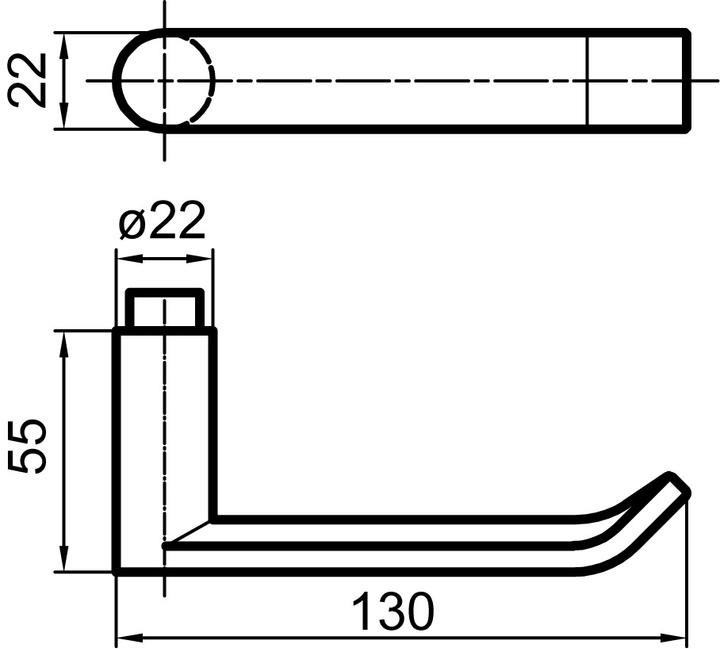 Actual product image Glutz Door handle 5088 Zurich (Door handle)
