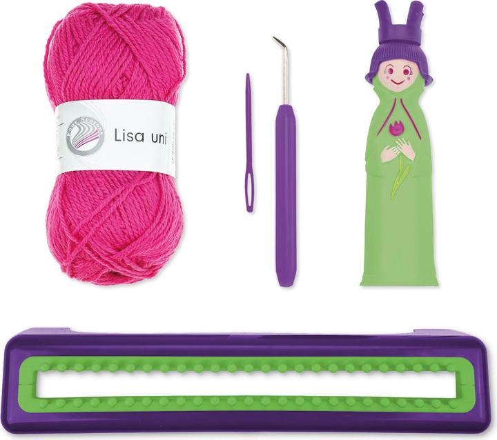 Actual product image Lena SIMM Strickset mit Strickliesel, Faltschachtel