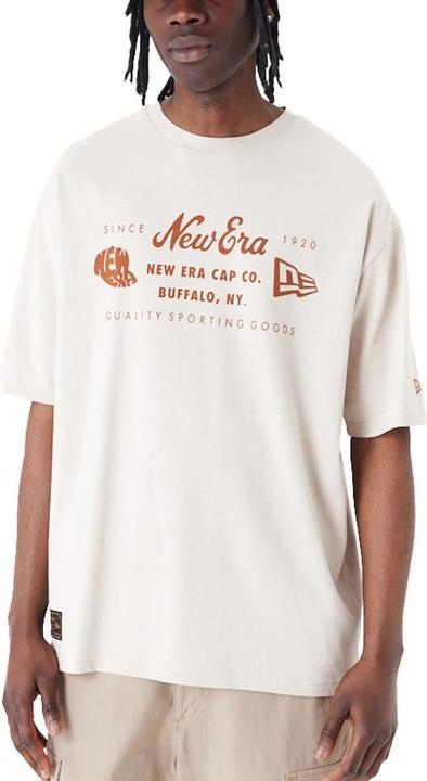 New Era Oversize Shirt - HERITAGE PATCH stone beige - M (M)