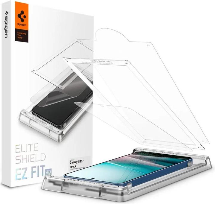 Produktbild Spigen Elite Shield "Ez Fit" for Samsung Galaxy S25+ Plus Clear (1 Stück, Samsung Galaxy S25+)