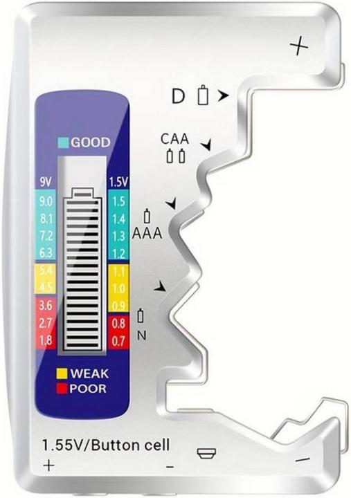 PhoneLook Testeur de piles universel intelligent avec affichage LED intégré de la charge des piles