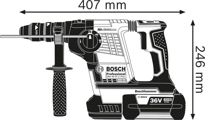 Immagine prodotto Bosch Professional GBH 36 VF-LI Plus (Batteria ricaricabile)