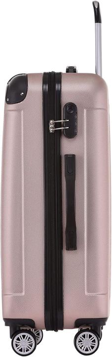 Actual product image Beibye Twin Wheels 3pcs Travel Case Pink Gold Colours (M (50 - 90l), L (90 - 115l), XL (from 140l))