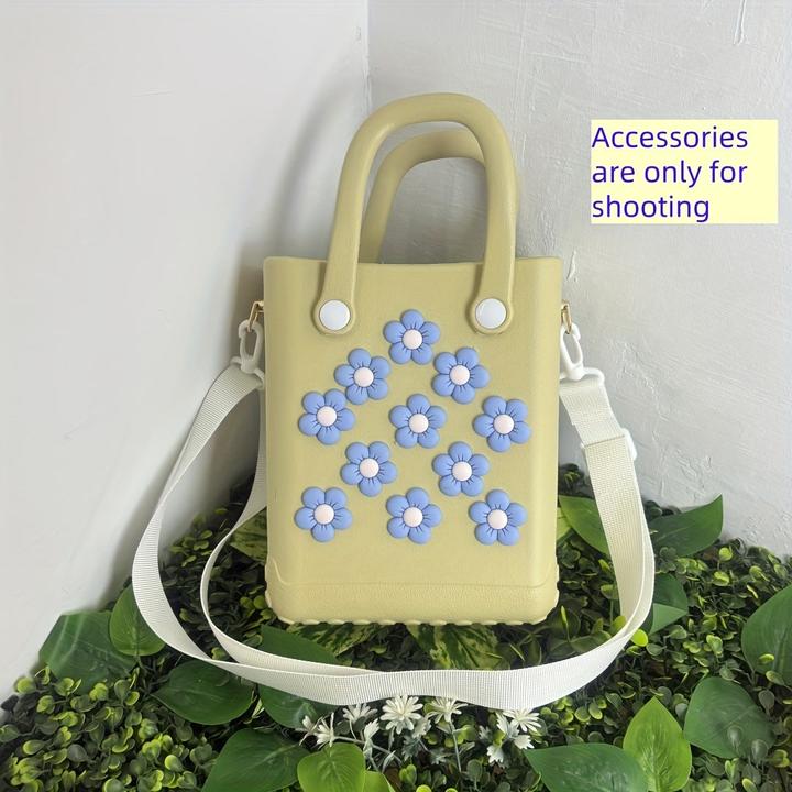Only-Bags.Store 1 Stück Mini-Strandtasche mit austauschbarem Schulterriemen - farbenfroher Sommerrucksack für