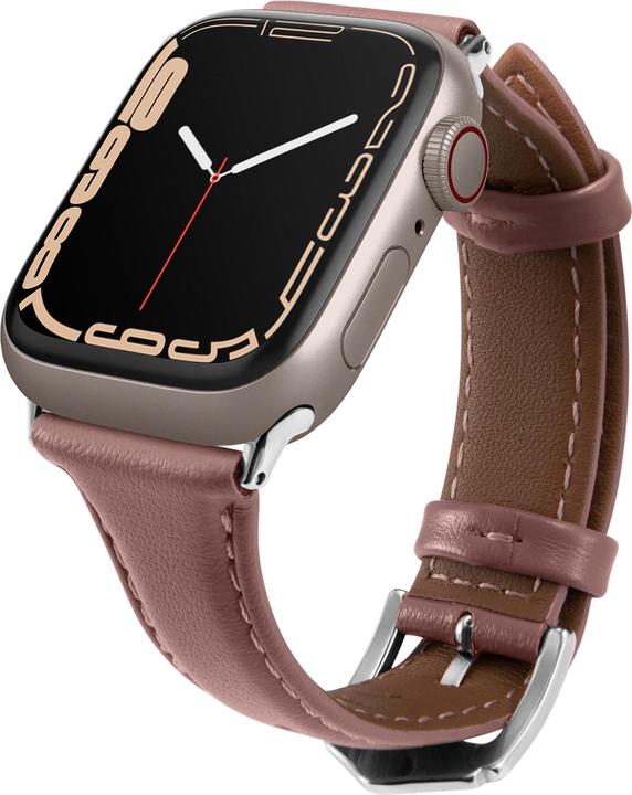 Produktbild Spigen Kajuk Apple Watch Leather Strap 4/5/6/7/8 / SE 40/41 mm Pink (40 mm, 41 mm, Vollnarbenleder und Polyurethan)