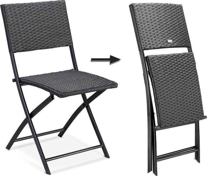 Image du produit Casaria Chaise pliante en poly rotin (4x Set)