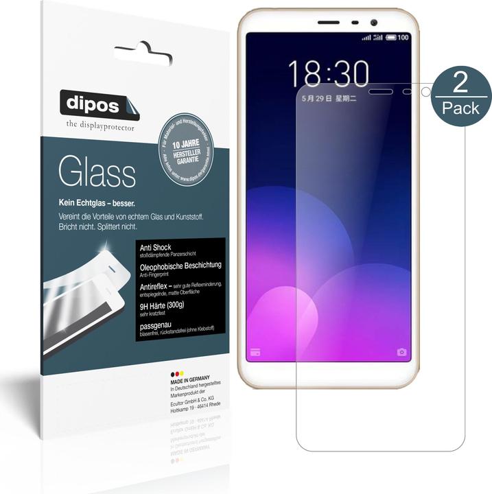 Image du produit Dipos Film de Protection d’écran Anti-Shock (2 pièce(s), Meizu M6T)