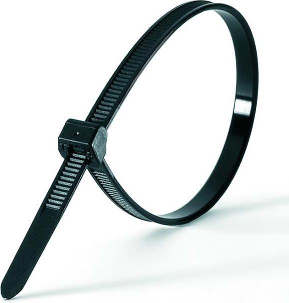 Image du produit HellermannTyton Collier de serrage 4,6x200mm noir (Serre-câbles en plastique, 200 mm, 100 pcs)