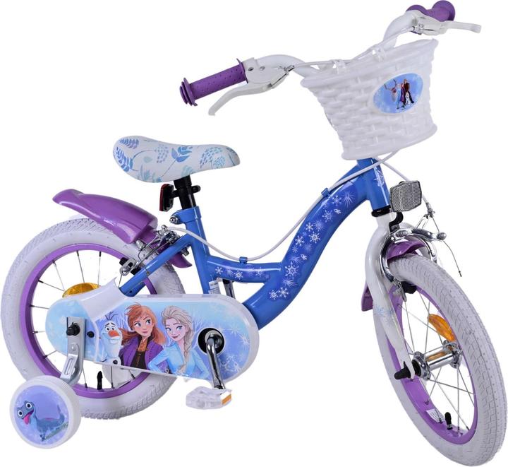 Actual product image Disney Frozen 2 14-inch children's bike blue/purple - safety, fun and style all in one! (14")