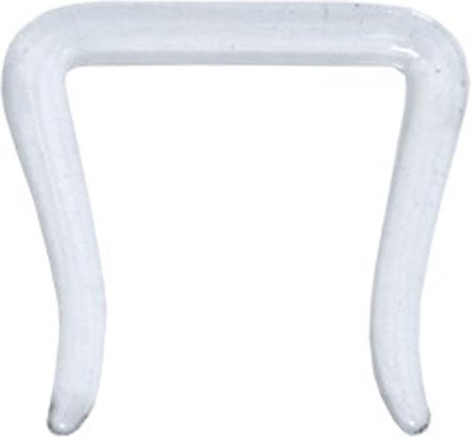 Star Piercing Septum Ring U abgewinkelt transparent aus Glas (Glas, ohne Messing)