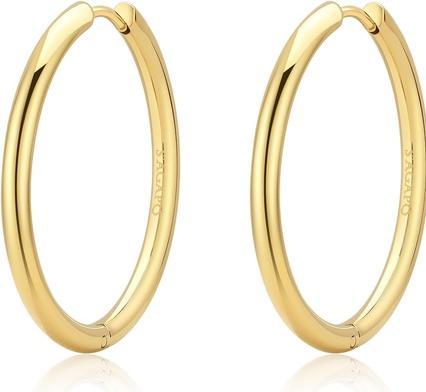 Sagapo S'Agap - Stylish gold-plated hoop earrings Chunky SHK76 (Edelstahl)