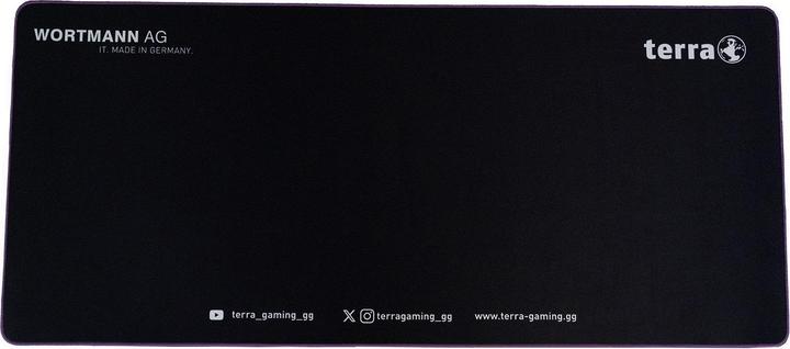 Actual product image Wortmann TERRA Mousepad XXL NEON Gaming black/purple lila Umkettelung, 900 x 400 x 3 mm (XXL)
