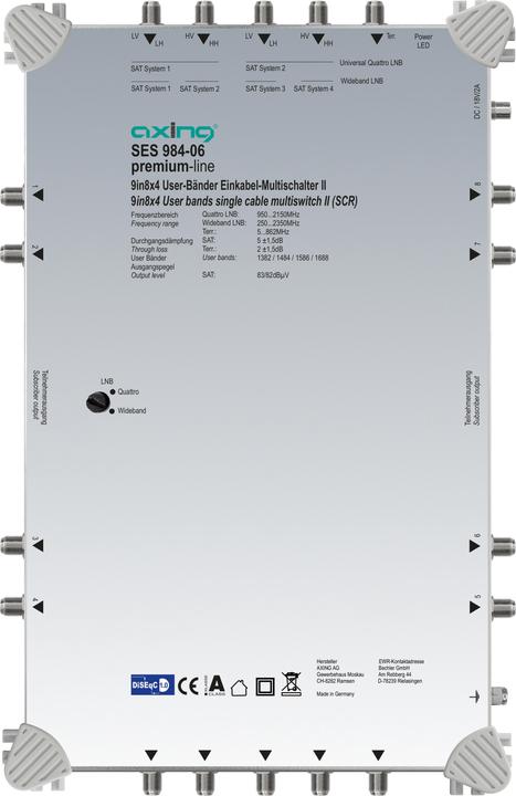 Image du produit Axing Multiswitch Unicable (Multi commutateur)
