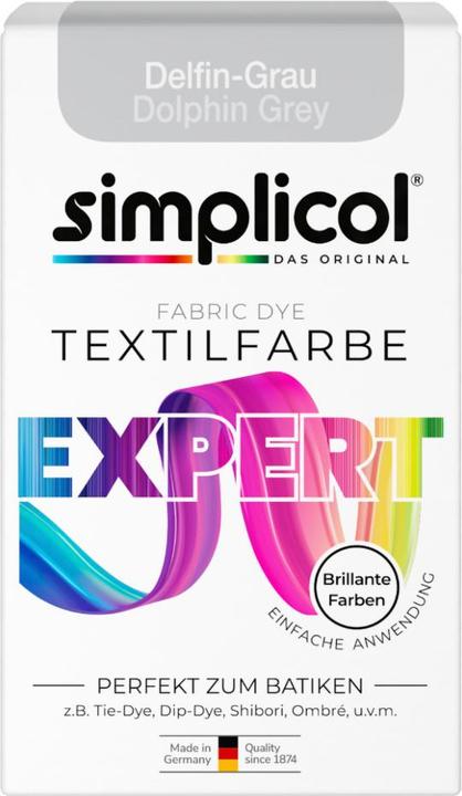 Actual product image Simplicol Textilfarbe expert (Dolphin gray, 150 ml)
