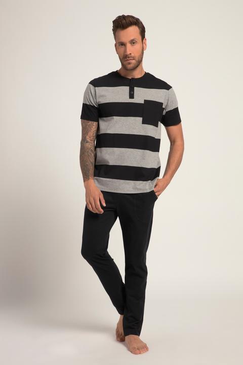 Image du produit JP1880 Schlafanzug, Homewear, OEKO-TEX, Zweiteiler, T-Shirt mit Ringeln, lange Hose (4XL)