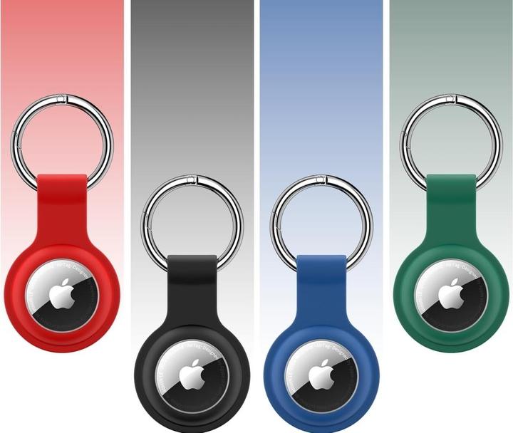 Actual product image Screenguard Apple Airtag Liquid silicone case with key fob