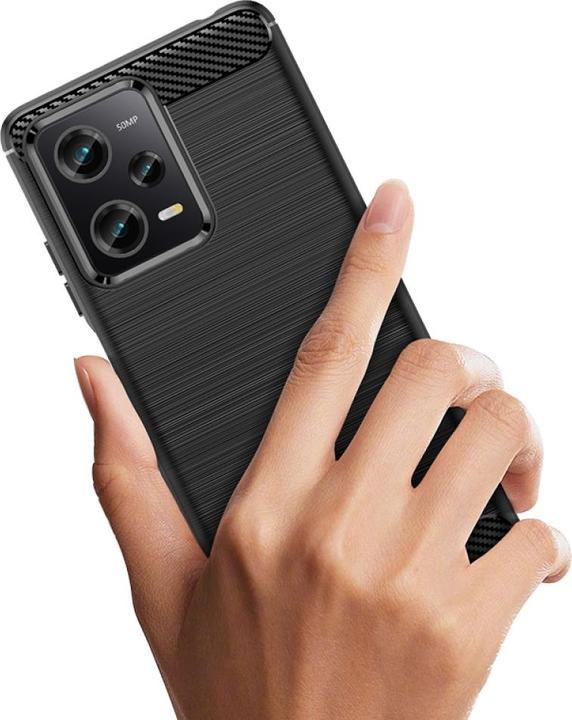 Actual product image Screenguard Xiaomi Redmi Note 12 Pro 5G Cover Carbon Brushed Soft TPU (Xiaomi Redmi Note 12 Pro 5G)