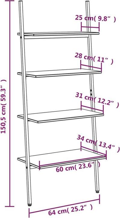 Produktbild VidaXL Emmeline (64 x 34 x 150.5 cm)