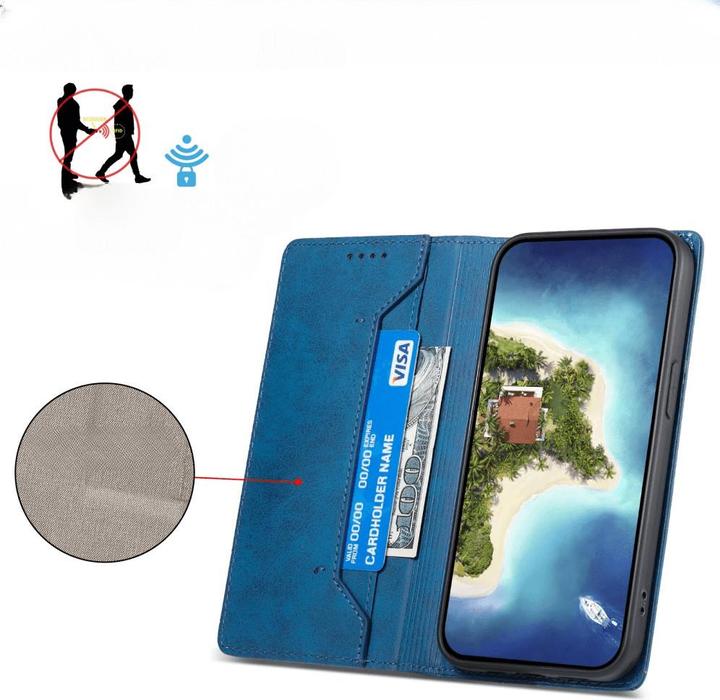 Image du produit Cover-Discount Pochette avec bloqueur RFID bleu (Samsung Galaxy S24 Ultra)