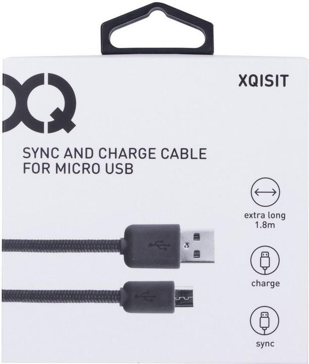 Produktbild Xqisit microUSB (1.80 m, USB 2.0)