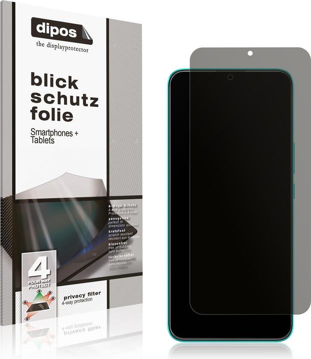 Actual product image Dipos Privacy Screen Protector 4-Way Privacy-Filter (1 Piece, Wiko T10)