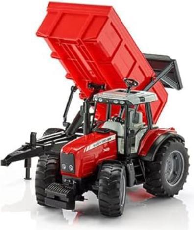 Produktbild Bruder Massey Ferguson 7480 mit Wannenkippanhänger
