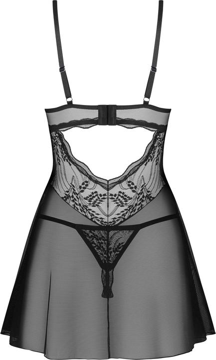 Actual product image Obsessive Perisia Babydoll & Thong - Black (XXL)