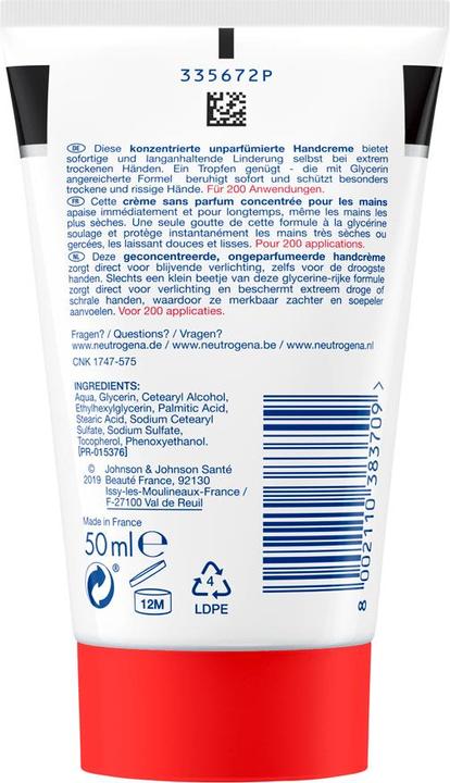 Actual product image Neutrogena Unscented moisturising cream (50 ml)