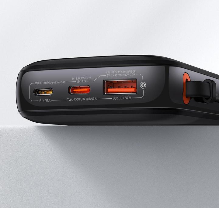Actual product image Baseus Qpow Pro Overseas Edition + USB C 3A Cable (10000 mAh, 20 W, 37 Wh)
