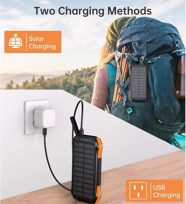 Produktbild Choetech Externer Akku mit Solarladung (10000 mAh, 37 Wh)
