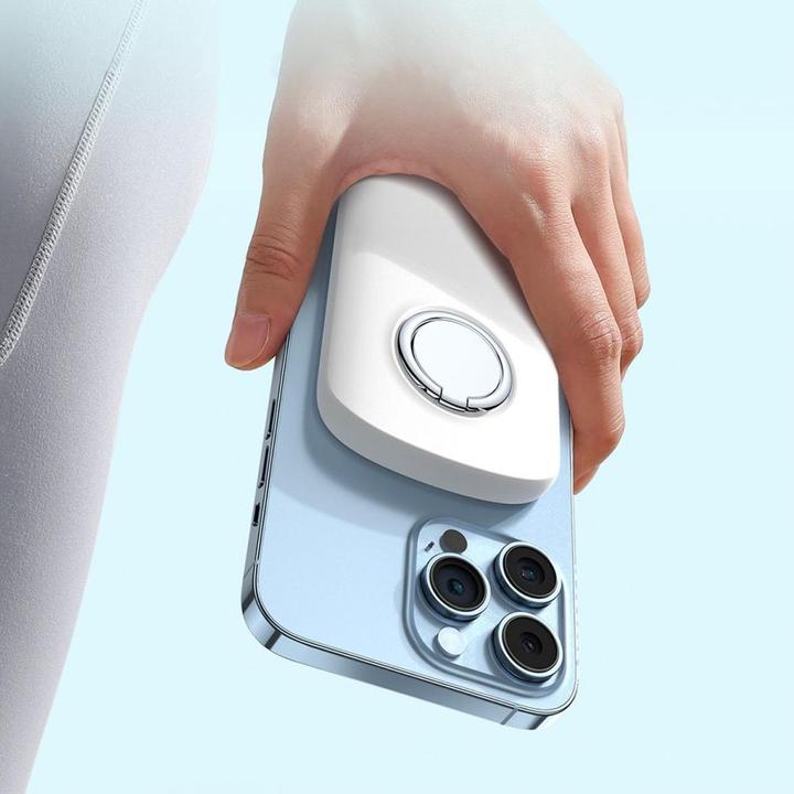 Produktbild Joyroom Magnetic Wireless 20W, 6000mAh Powerbank with Ring Holder - White (6000 mAh, 20 W, 22.20 Wh)