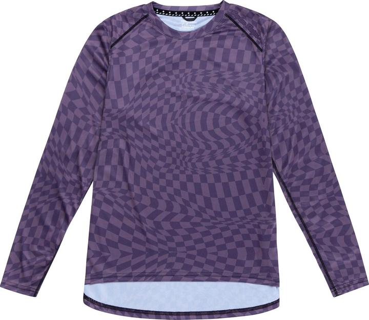 Troy Lee Designs Womens Lilium LS Jersey, Twisted Checkers, deep purple, XL (XL)