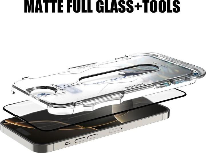 Actual product image Lito MatteGuard armoured glass incl. installation tool (1 Piece, Apple iPhone 16)
