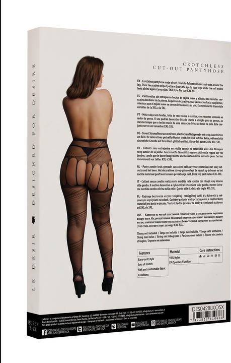Image du produit Le Désir Crotchless Cut-Out Pantyhose - OSX (Plus Size)
