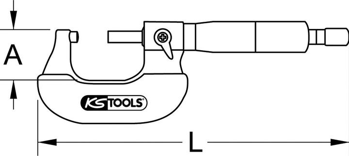 Produktbild KS Tools Bügelmessschraube digital, 0-25 mm